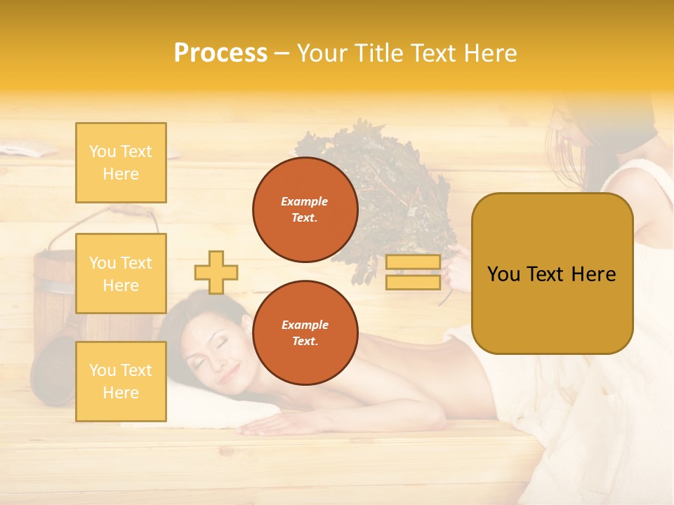 Towel Girl Caucasian PowerPoint Template