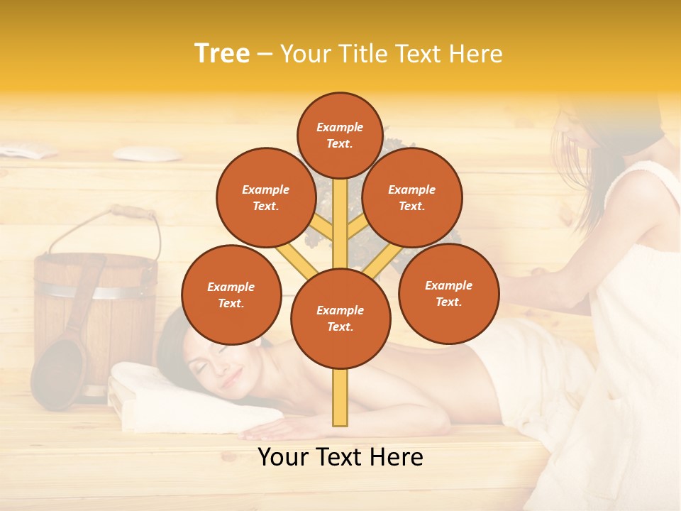 Towel Girl Caucasian PowerPoint Template