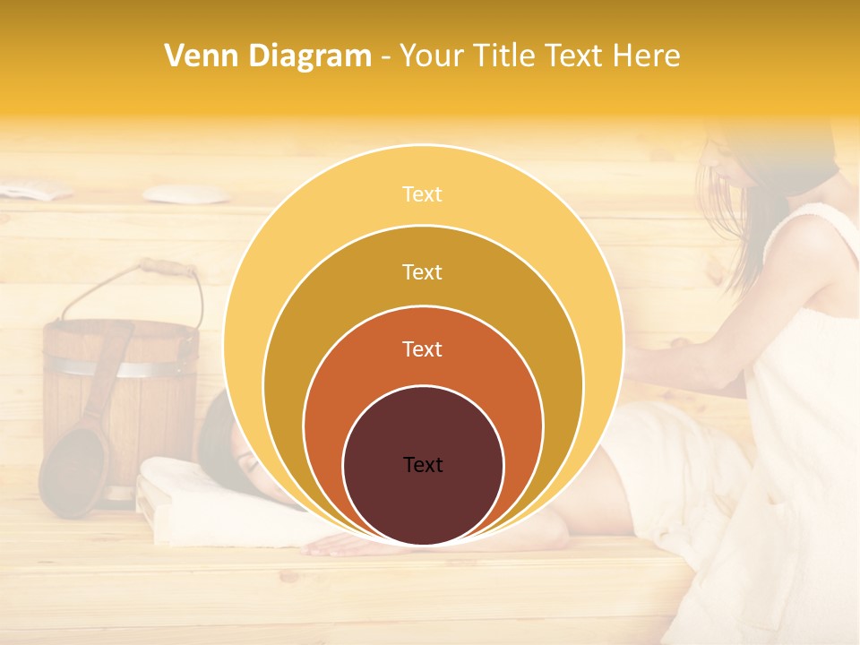 Towel Girl Caucasian PowerPoint Template