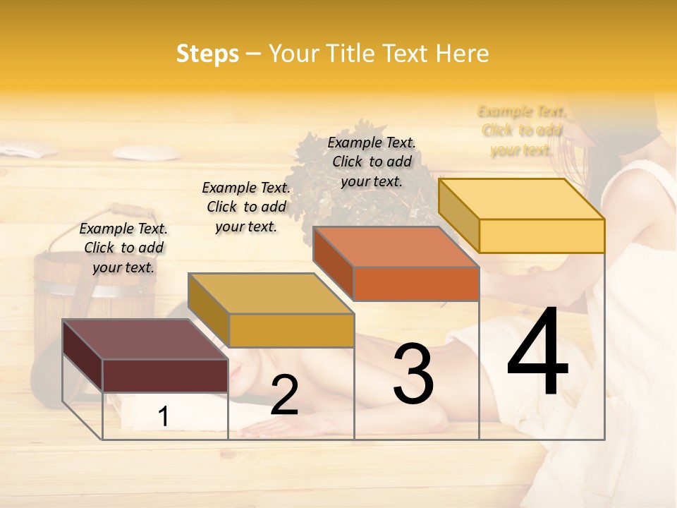 Towel Girl Caucasian PowerPoint Template