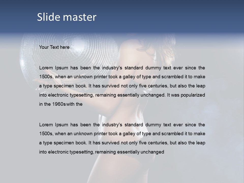 Glitter Nylons Ball PowerPoint Template