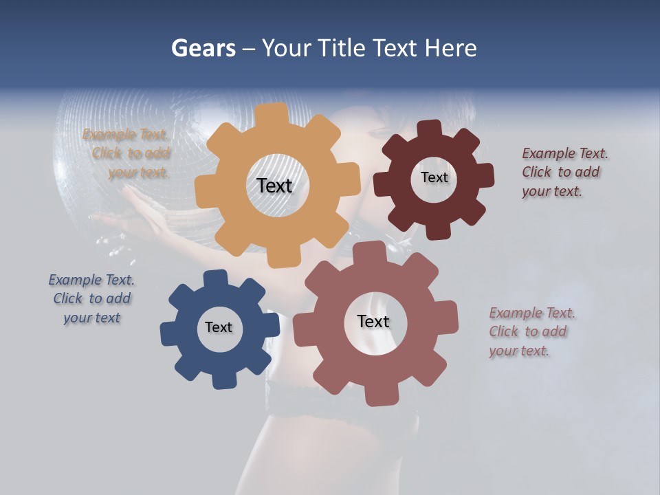 Glitter Nylons Ball PowerPoint Template