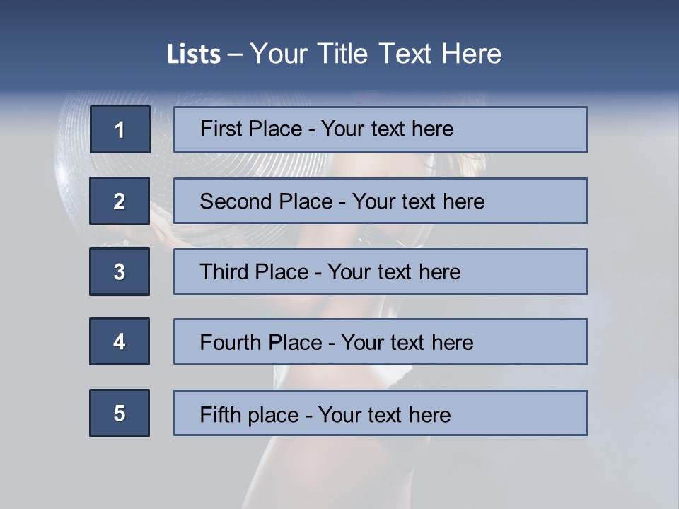 Glitter Nylons Ball PowerPoint Template