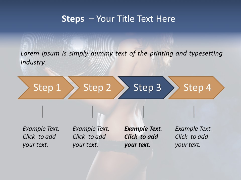 Glitter Nylons Ball PowerPoint Template