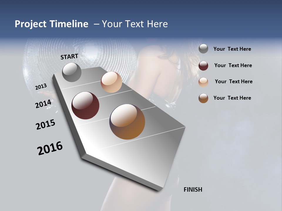 Glitter Nylons Ball PowerPoint Template