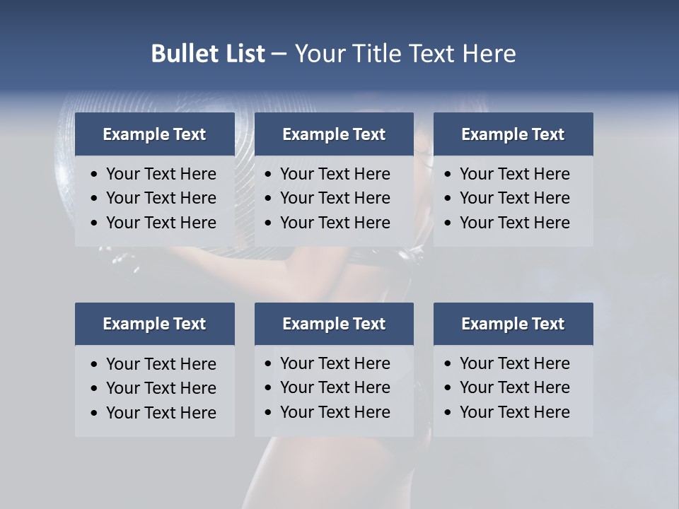 Glitter Nylons Ball PowerPoint Template