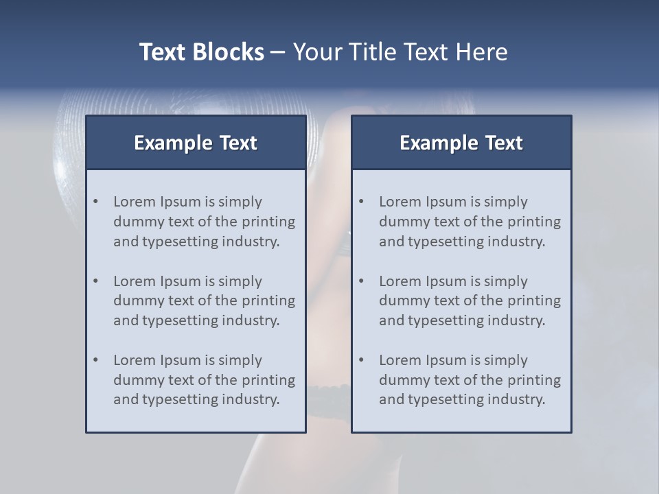 Glitter Nylons Ball PowerPoint Template