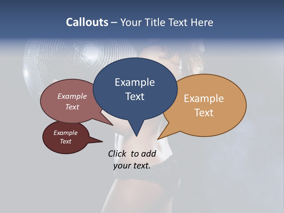 Glitter Nylons Ball PowerPoint Template