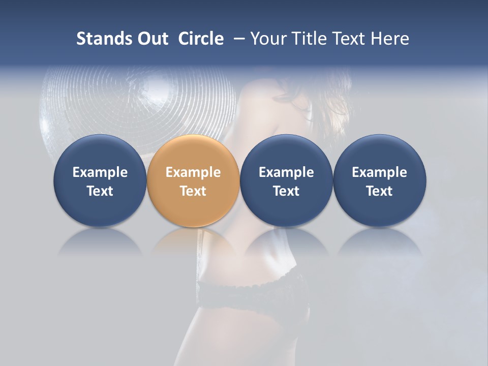 Glitter Nylons Ball PowerPoint Template