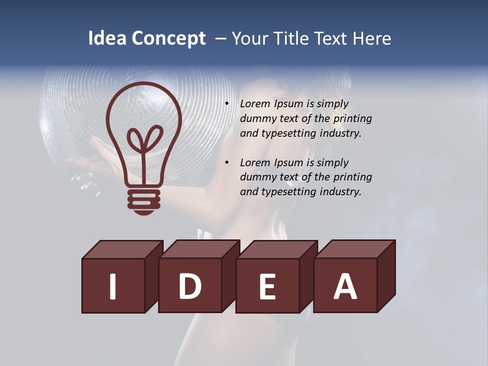 Glitter Nylons Ball PowerPoint Template