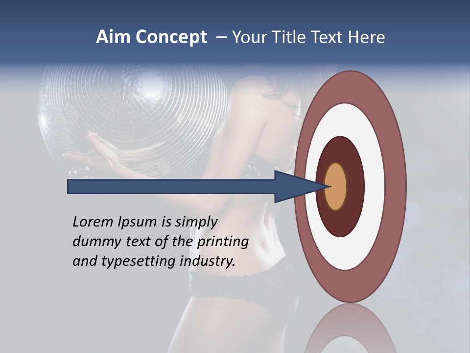 Glitter Nylons Ball PowerPoint Template