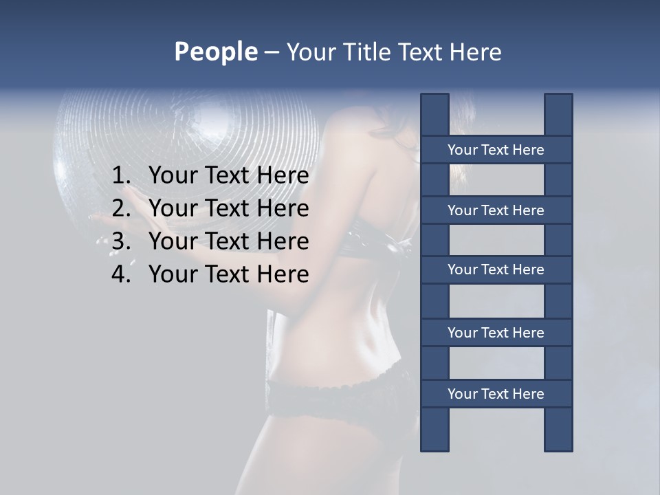 Glitter Nylons Ball PowerPoint Template