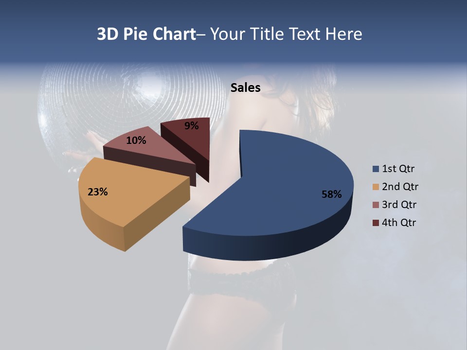 Glitter Nylons Ball PowerPoint Template