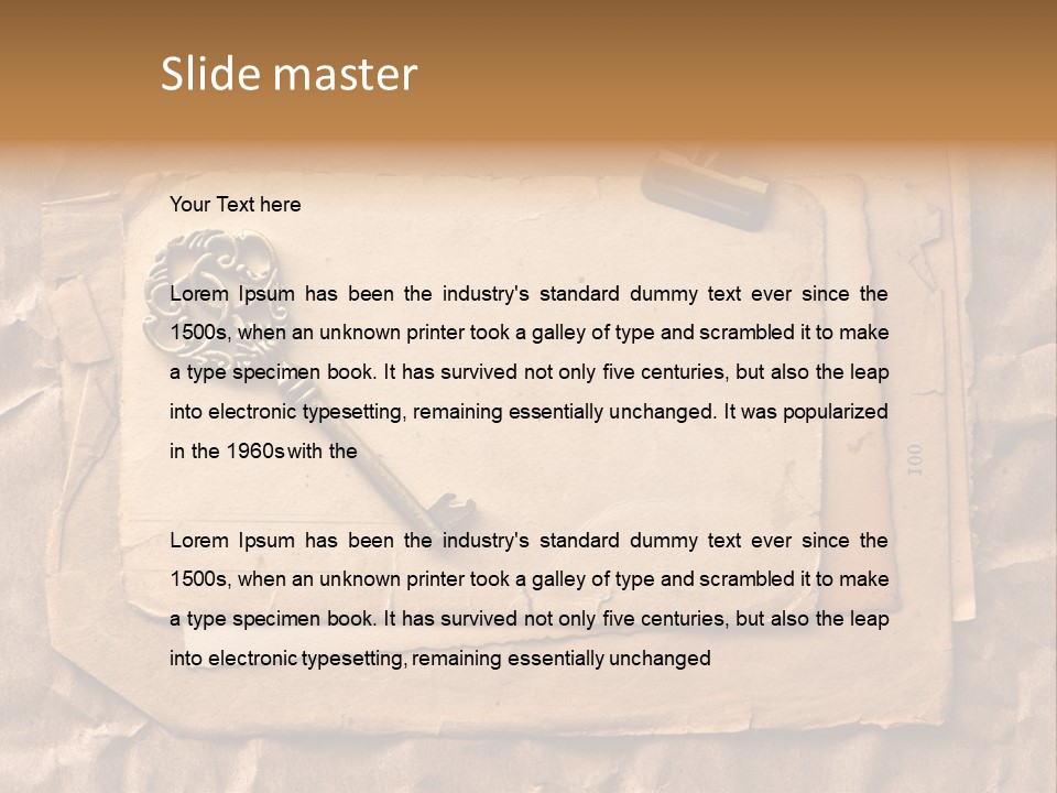 Used Background Illustration PowerPoint Template