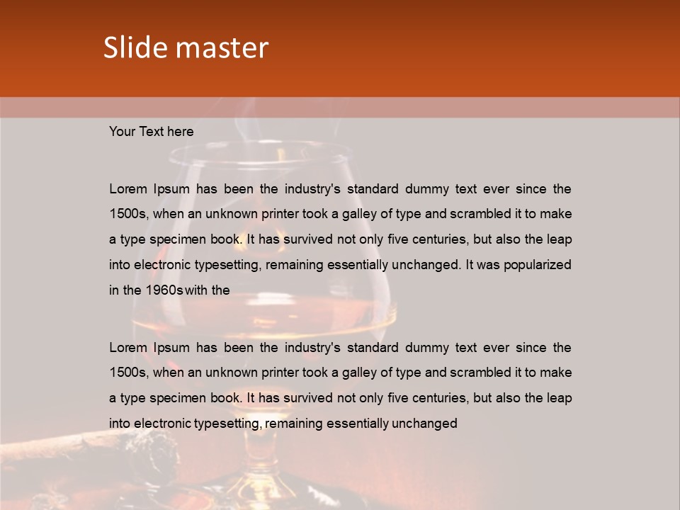 Alcoholic Restaurant Liquid PowerPoint Template