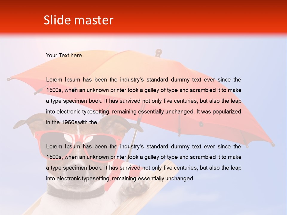 Chair Lazy Copy Space PowerPoint Template