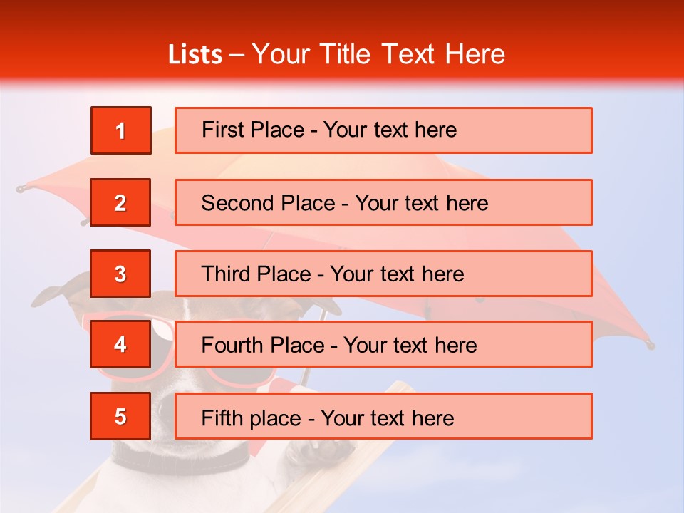 Chair Lazy Copy Space PowerPoint Template