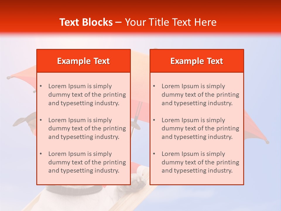 Chair Lazy Copy Space PowerPoint Template