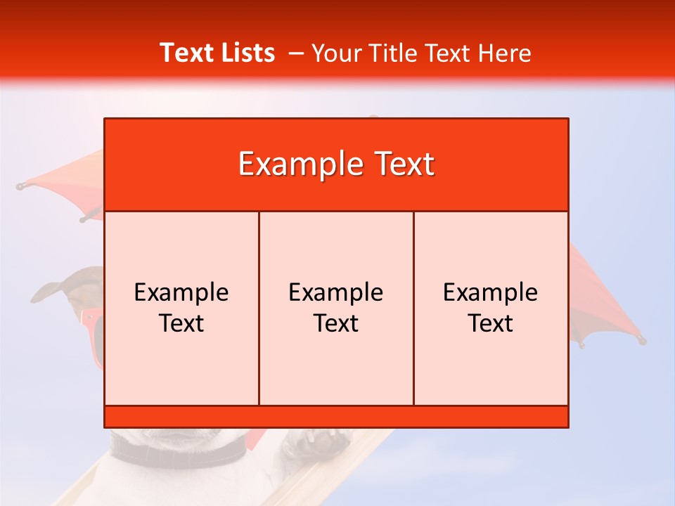 Chair Lazy Copy Space PowerPoint Template