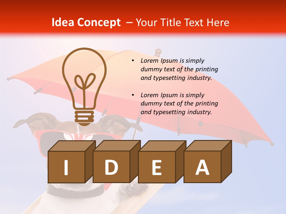 Chair Lazy Copy Space PowerPoint Template