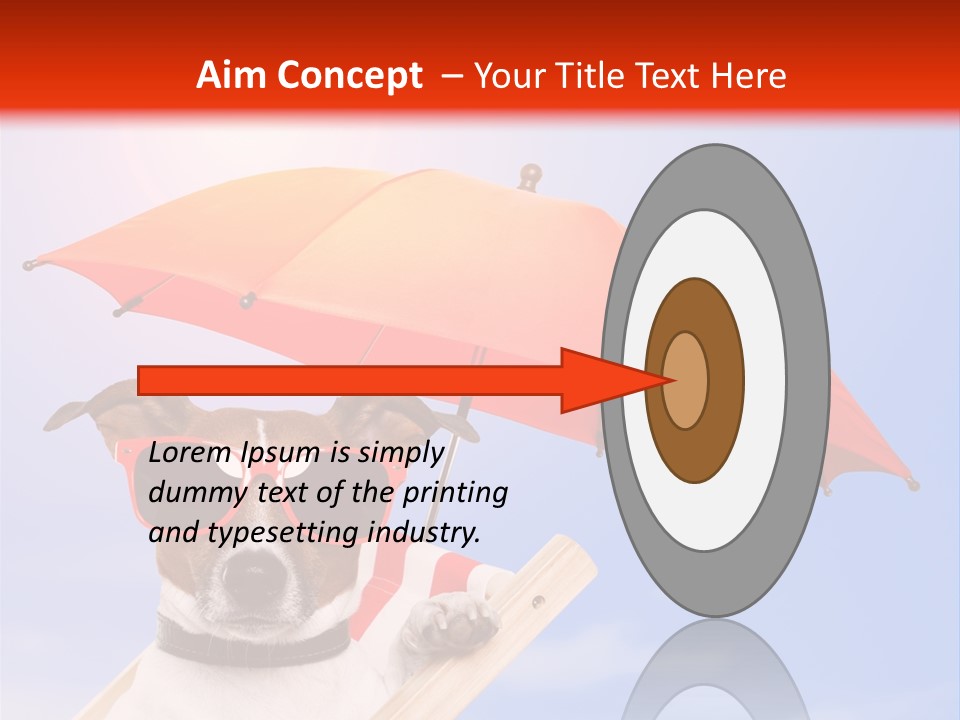 Chair Lazy Copy Space PowerPoint Template
