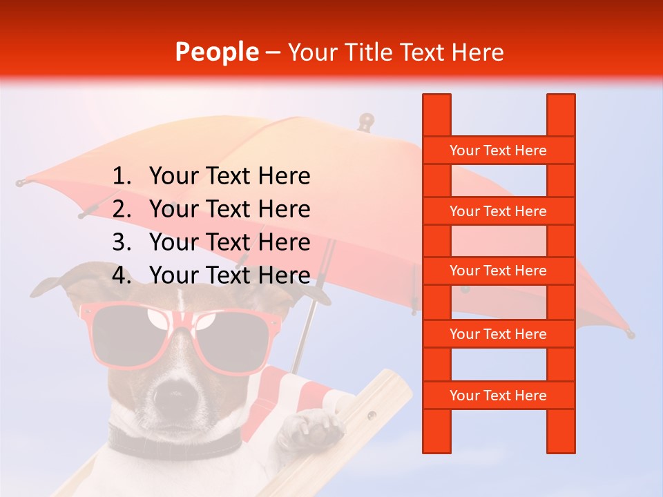Chair Lazy Copy Space PowerPoint Template