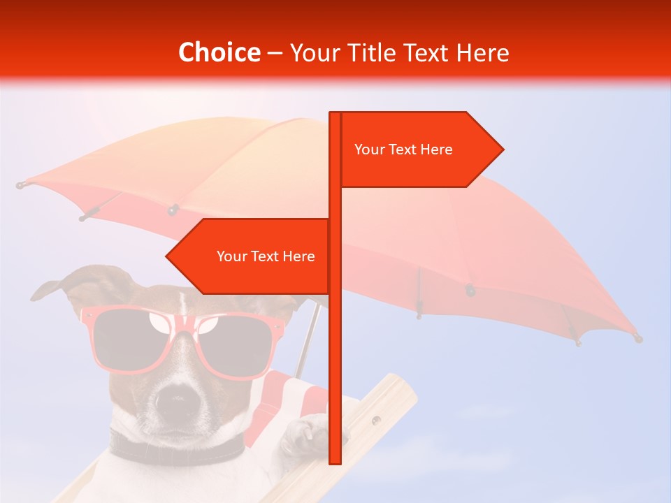 Chair Lazy Copy Space PowerPoint Template