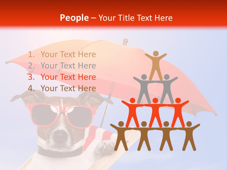 Chair Lazy Copy Space PowerPoint Template