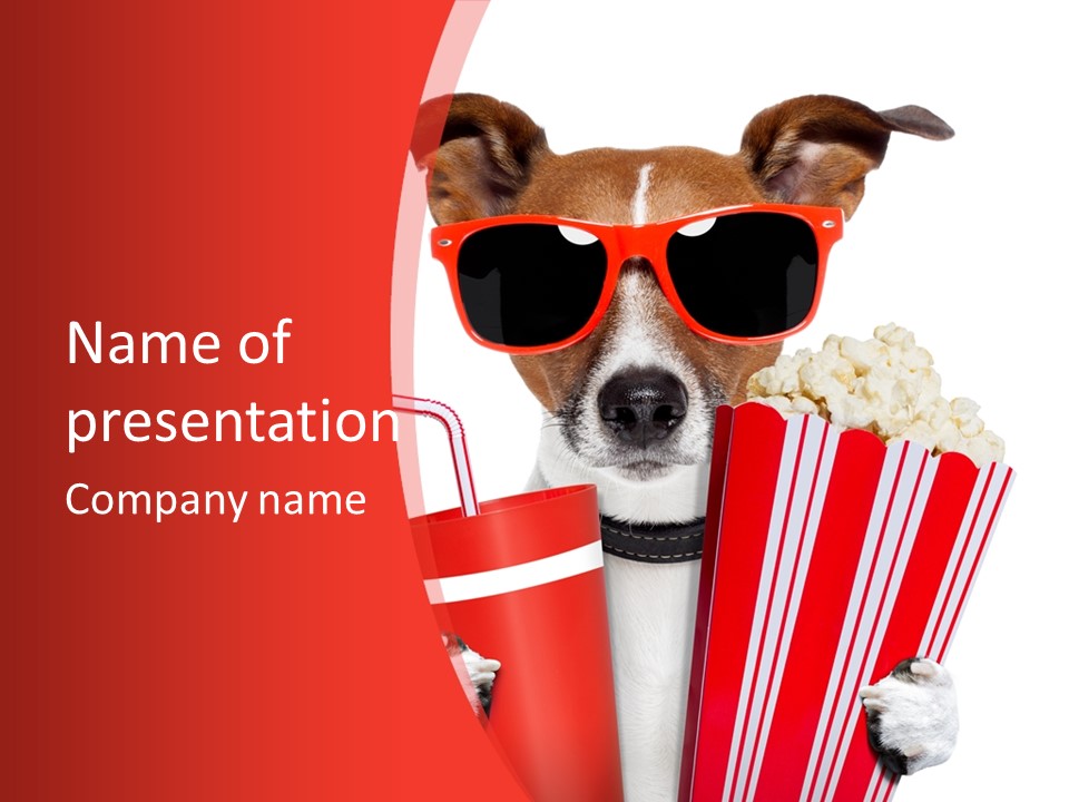Popcorn Eat Glamour PowerPoint Template