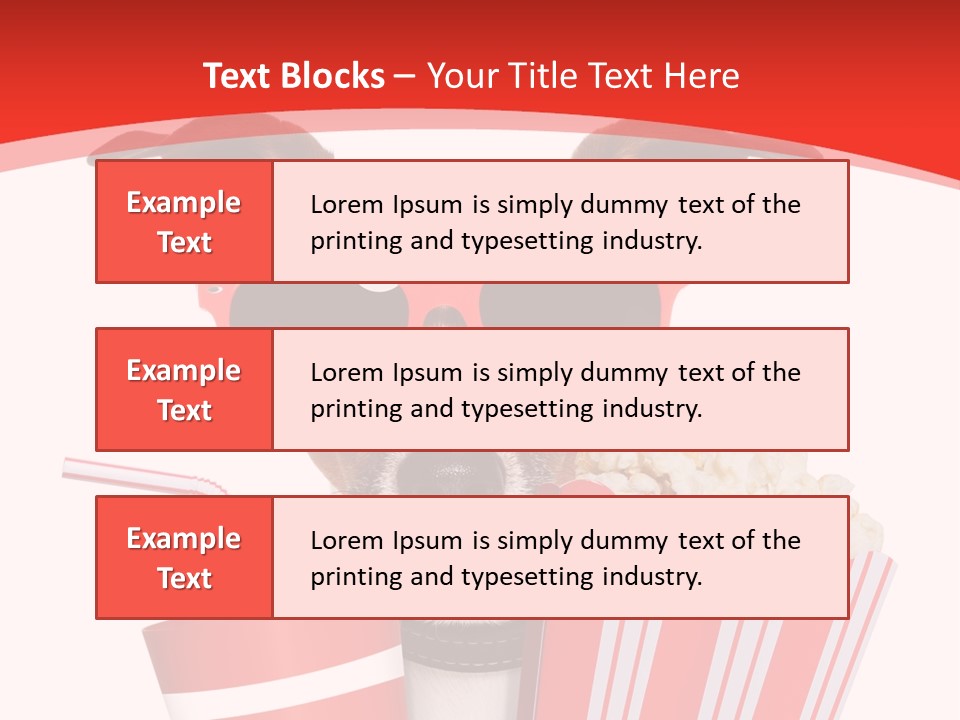 Popcorn Eat Glamour PowerPoint Template