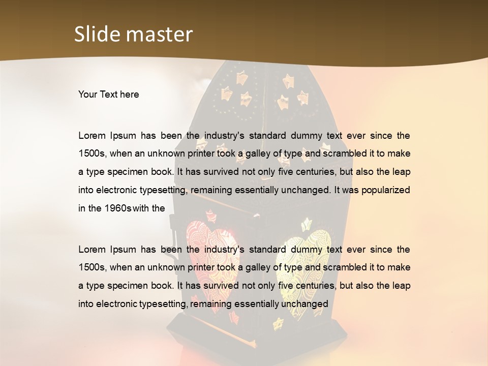 Background Lamp Light PowerPoint Template