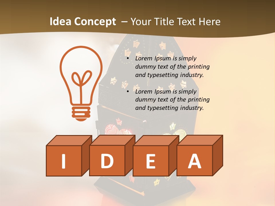 Background Lamp Light PowerPoint Template