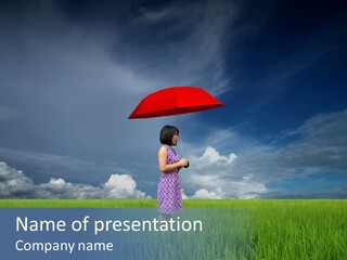 Action Cloud Red PowerPoint Template