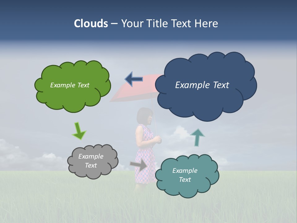 Action Cloud Red PowerPoint Template