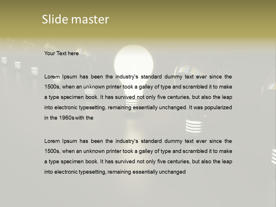 Light Energy Concept PowerPoint Template