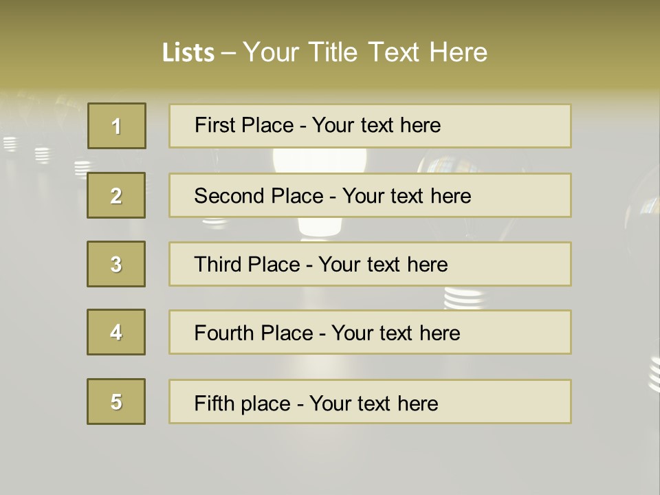 Light Energy Concept PowerPoint Template