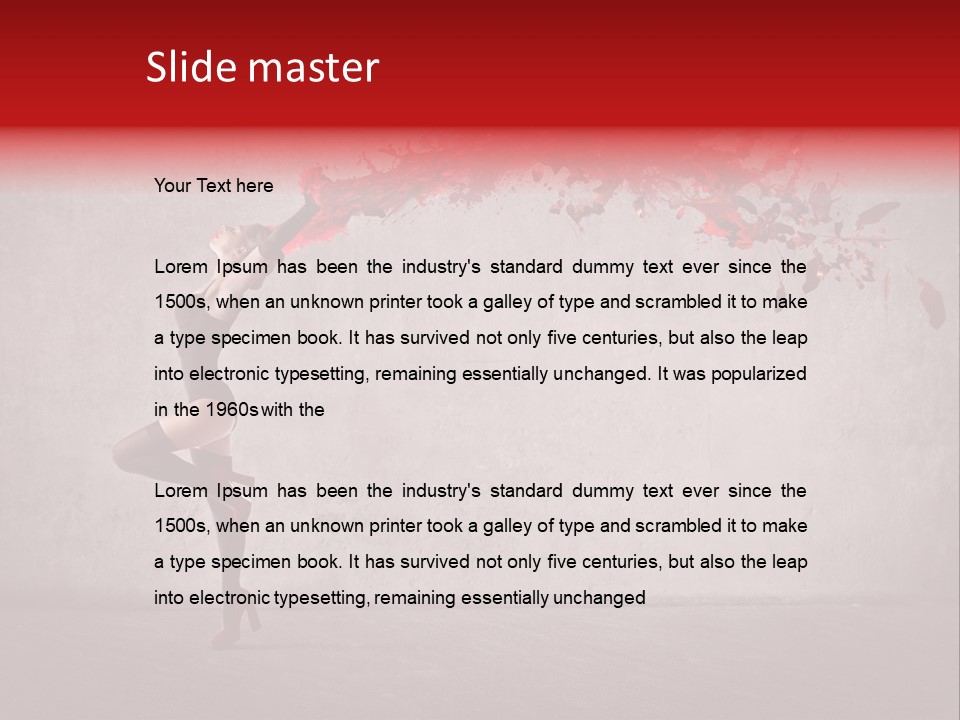 Young Water Beauty PowerPoint Template