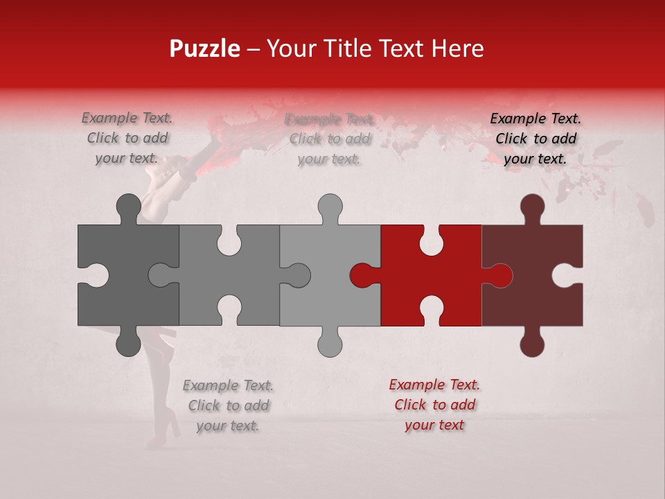 Young Water Beauty PowerPoint Template