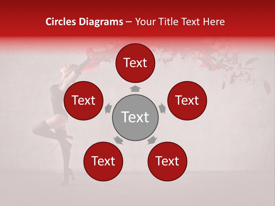 Young Water Beauty PowerPoint Template