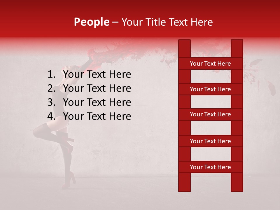 Young Water Beauty PowerPoint Template