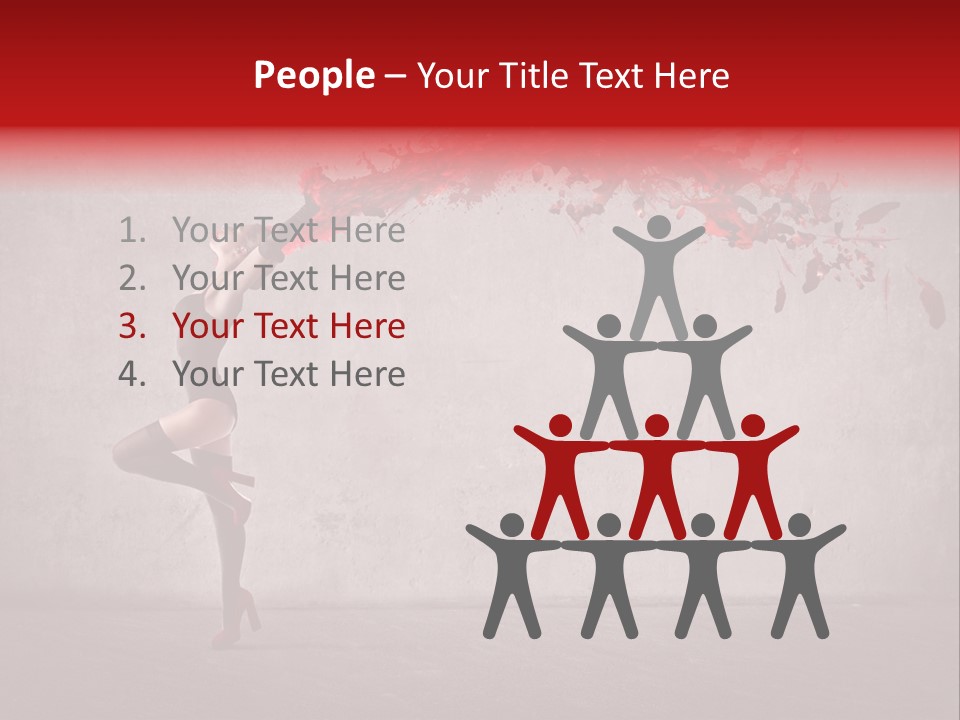 Young Water Beauty PowerPoint Template