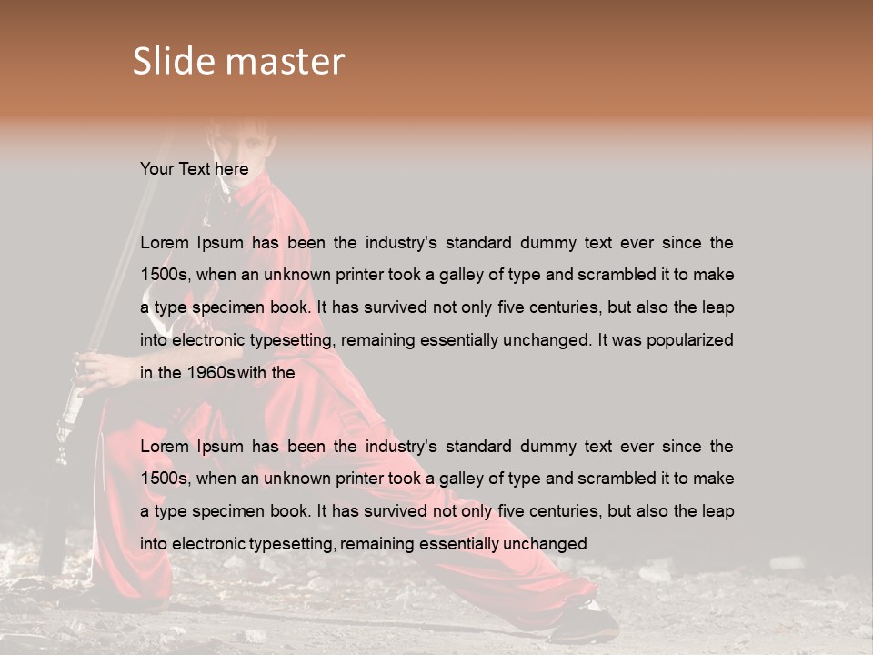 Kung Fu Wushu Master PowerPoint Template