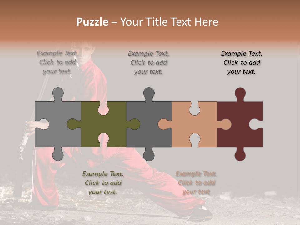 Kung Fu Wushu Master PowerPoint Template