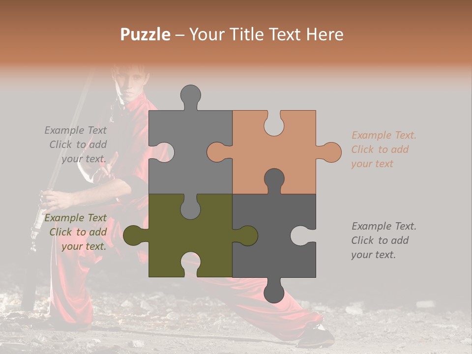 Kung Fu Wushu Master PowerPoint Template