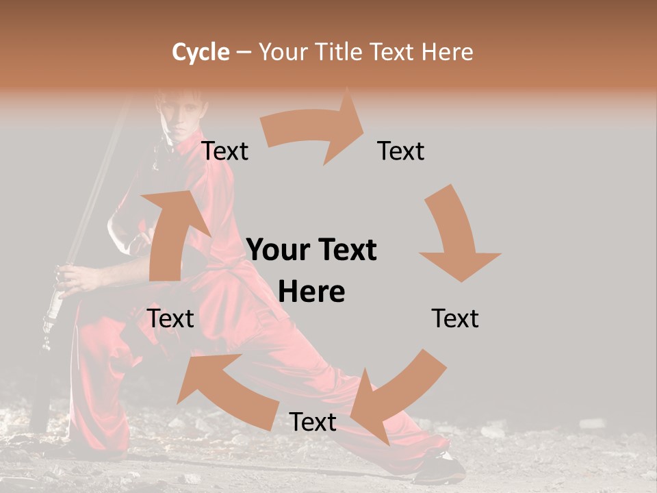 Kung Fu Wushu Master PowerPoint Template