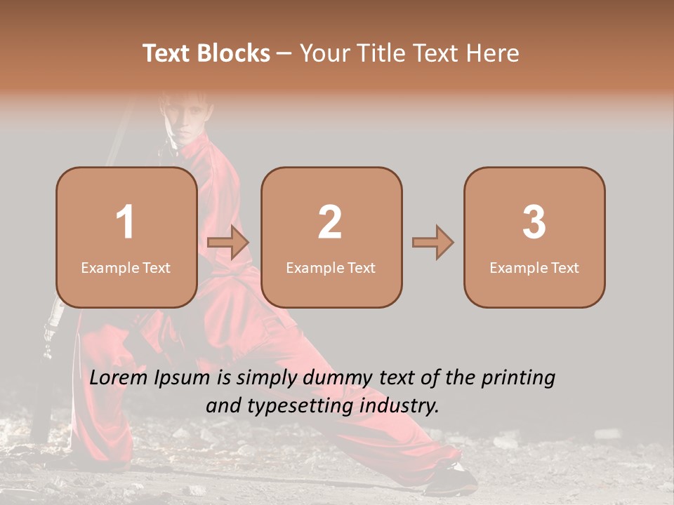 Kung Fu Wushu Master PowerPoint Template