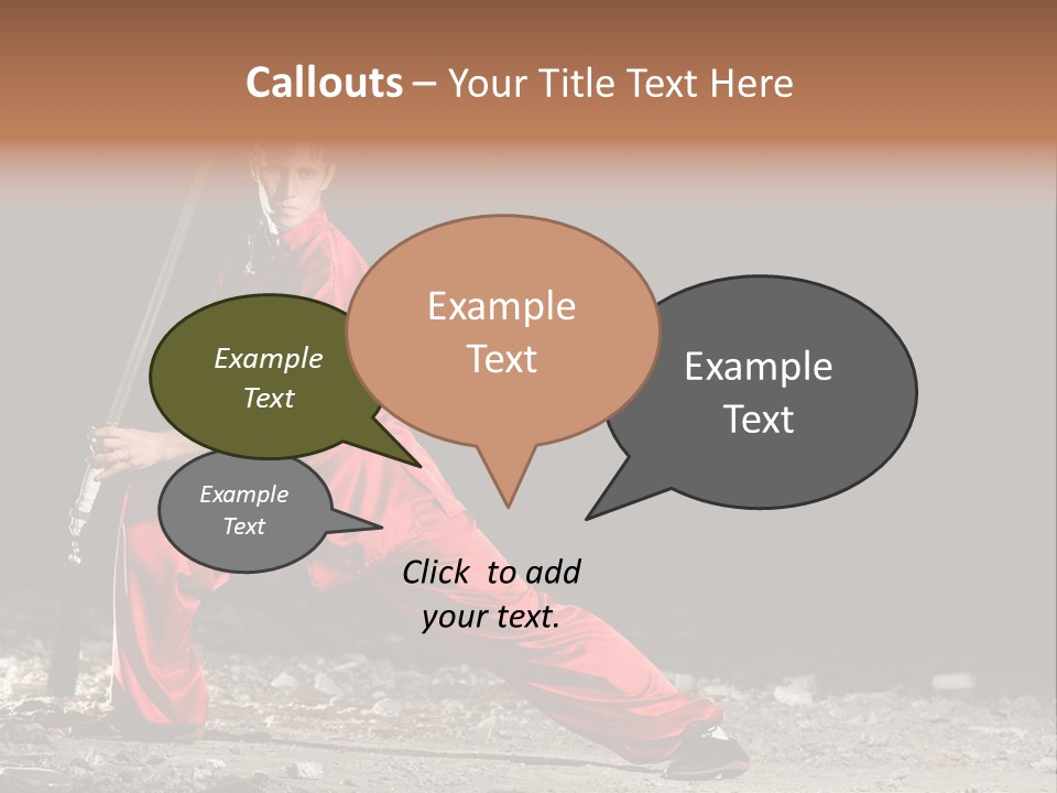Kung Fu Wushu Master PowerPoint Template