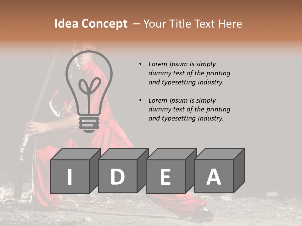 Kung Fu Wushu Master PowerPoint Template