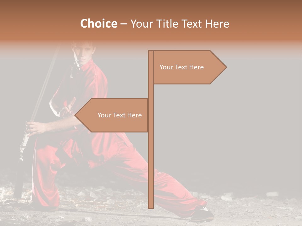 Kung Fu Wushu Master PowerPoint Template