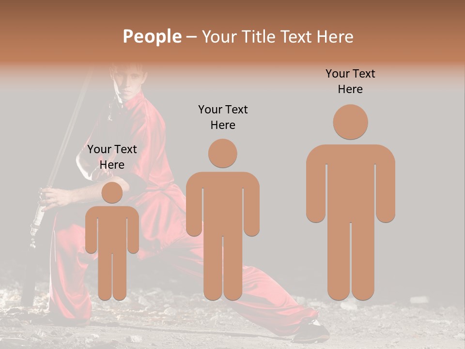 Kung Fu Wushu Master PowerPoint Template